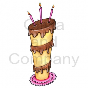 Chocolate Glaze Birthday Cake